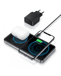 ESR HALOLOCK 2IN1 MAGNETIC MAGSAFE WIRELESS CHARGER BLACK