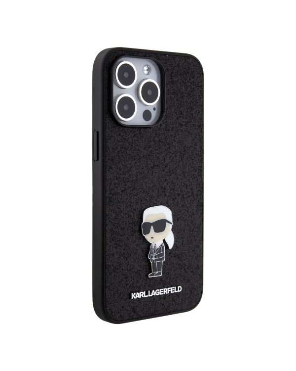 Дополнительное изображение книги «Karl Lagerfeld Fixed Glitter Metal Ikonik Case for iPhone 15 Pro Max Black»