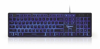 Обложка книги «Gembird 3-color Backlight Multimedia Keyboard Black RU»