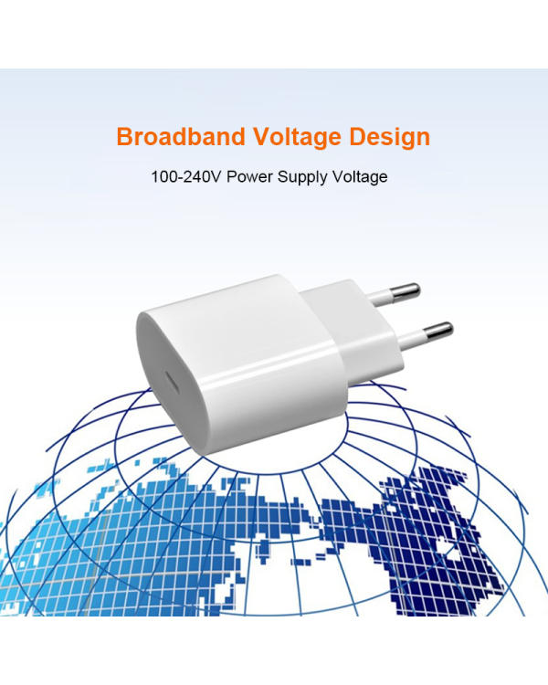 Зарядное устройство EGA HC5008 USB-C USB 5V | 3A | 20W белый