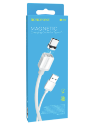 Кабель Borofone Magnetic BX57 USB-C 100см белый