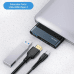 USAMS Adapter HUB USB 3.0|USB-C|HDMI 1.4 szary|grey SJ492HUB01 (US-SJ492)