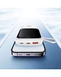 Powerbank Baseus Qpow PRO with cable, 10000mAh, 22.5W (White)