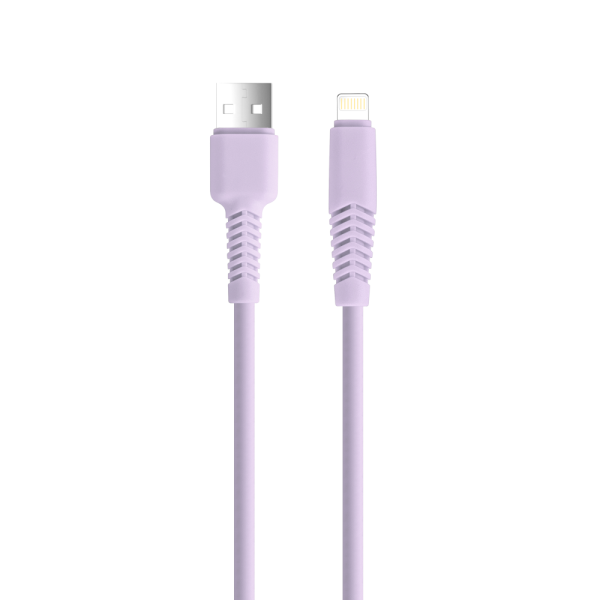 Кабель Setty USB - Lightning |1,5 м| 2,1A| KSA-L-1.529 фиолетовый