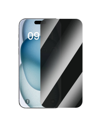 Privacy Tempered Glass Baseus Superior for iPhone 15 + 2x cleaning kit and EasyStick (clear)