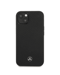 MEHCP13SDELBK Mercedes Genuine Leather Hard Case for iPhone 13 Mini Black