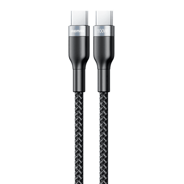 REMAX Sury 2 Nylon Braided Wire USB Typ C PD Power Delivery 2.0 100W 20V 5A 1m black (RC-174c)