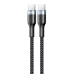 REMAX Sury 2 Nylon Braided Wire USB Typ C PD Power Delivery 2.0 100W 20V 5A 1m black (RC-174c)