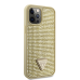 Guess Rhinestones Triangle Metal Logo Case for iPhone 12 Pro Max Gold