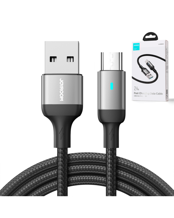 USB-кабель Joyroom - micro USB 2,4A для быстрой зарядки и передачи данных 2 м черный (S-UM018A10)