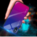 Fusion Gradient Glass Back Case Силиконовый чехол для Apple iPhone X / XS Синий - Фиолетовый