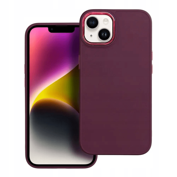 Силиконовый задний чехол Fusion Frame для Apple Iphone 15 Plus фиолетовый