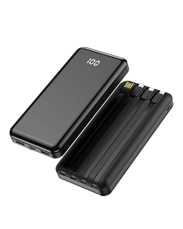 Дополнительное изображение книги «Forever power bank TB-411 ALLin1 10000 mAh with cables USB-C + Lightning + microUSB black»