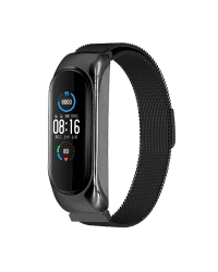 Fusion metal ремешок для часов Xiaomi Mi Band 3 / 4 / 5 черный