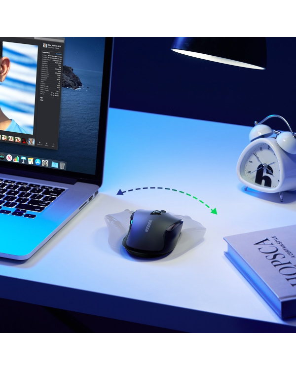 Оптическая беспроводная мышь Ugreen USB 2,4 ГГц 4000 DPI черная (MU006)