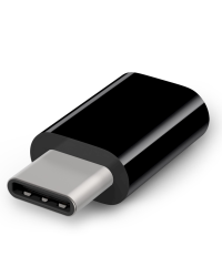 Fusion Универсальный Адаптер Micro USB на USB Type-C (USB-C) Черный (EU Blister)