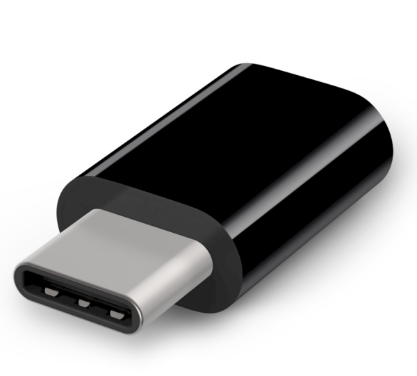 Fusion Универсальный Адаптер Micro USB на USB Type-C (USB-C) Черный (EU Blister)