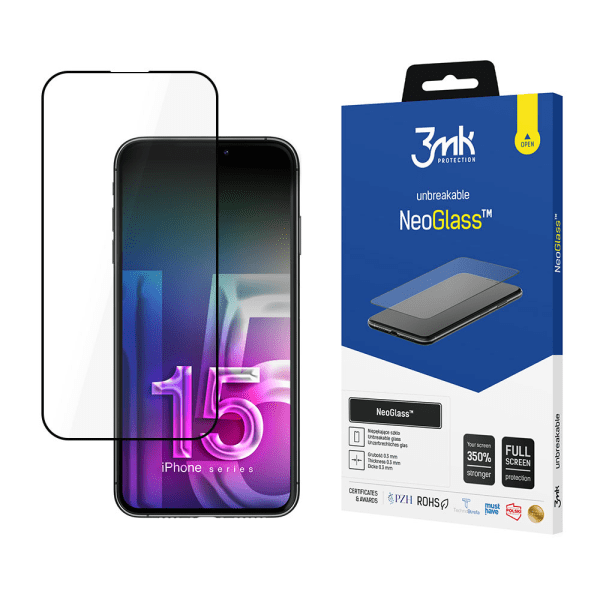 Apple iPhone 15 Pro - 3mk NeoGlass™ screen protector Apple iPhone 15 Pro - 3mk NeoGlass™ screen protector
