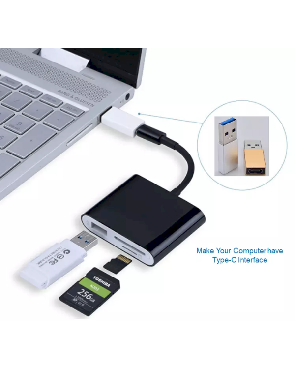 Fusion Универсальный OTG Адаптер USB 3.0 на USB-C 3.1 Черный