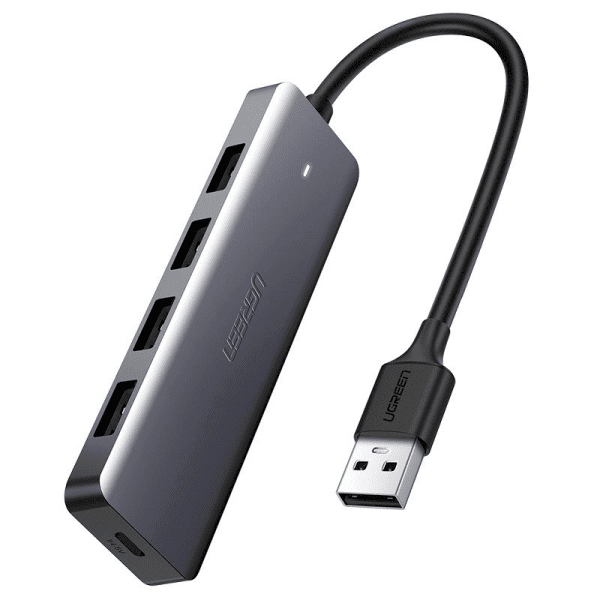 UGREEN 4in1 Hub USB 4x USB 3.0 + micro USB (gray)