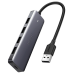UGREEN 4in1 Hub USB 4x USB 3.0 + micro USB (gray)