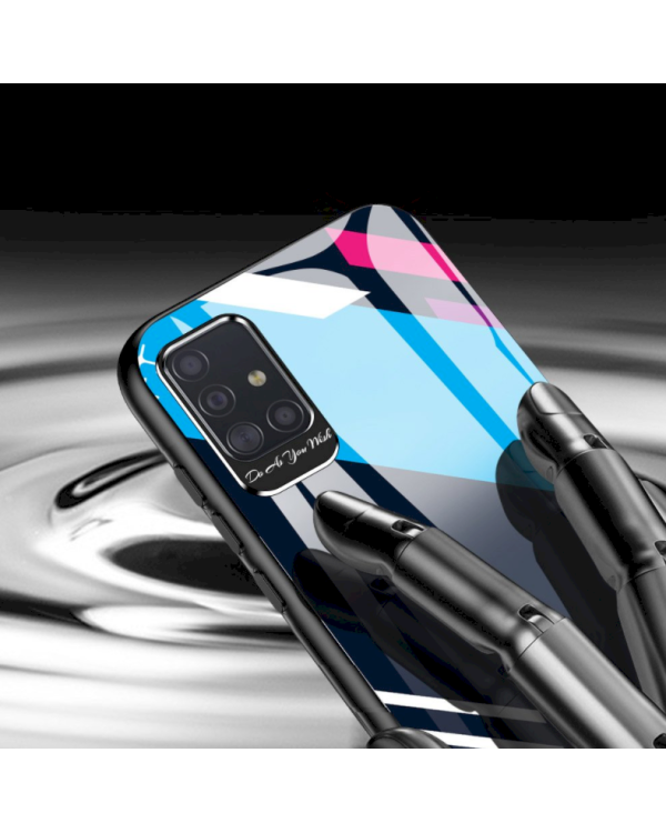 Fusion Color Glass Back Case Силиконовый чехол для Samsung A515 Galaxy A51 (Desing 4)