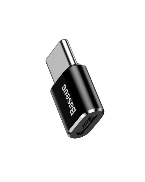 Baseus Mini Универсальный Адаптер Micro USB к USB Type-C Подключение Black