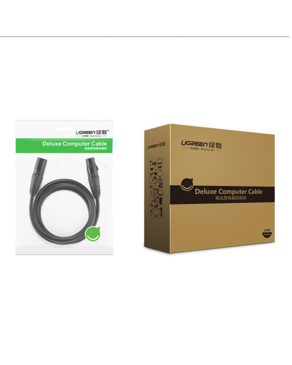 XLR female to XLR male cable UGREEN AV130 3m (black)