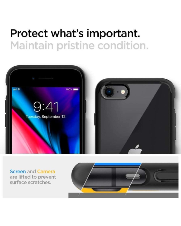 Case SPIGEN Ultra Hybrid 042CS20926 for Iphone 7|8|SE 2020|SE 2022 - Black