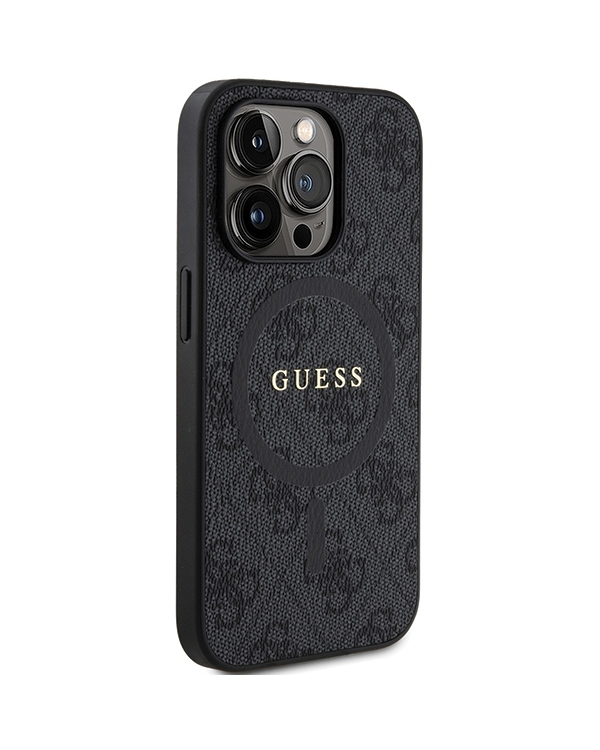 Дополнительное изображение книги «Guess GUHMP13XG4GFRK iPhone 13 Pro Max 6.7" czarny|black hardcase 4G Collection Leather Metal Logo MagSafe»