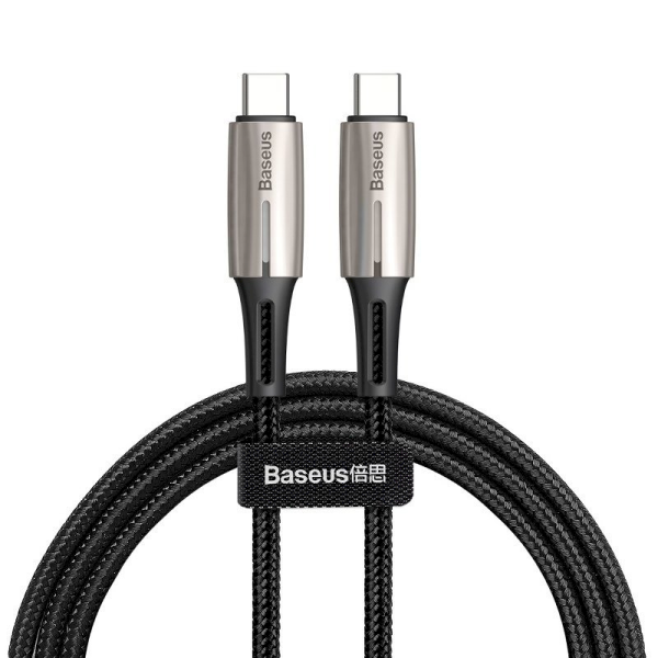 Kabel USB-C PD Baseus Water Drop Power Delivery 2.0 60W 1m (czarny)