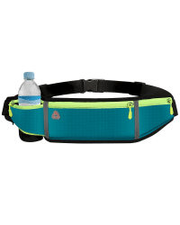 Ultimate reflective stripe Running Belt with headphone outlet 4-pocket Blue