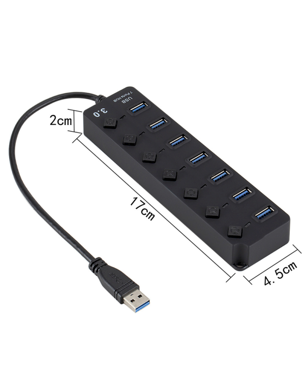 Адаптер Goodbuy (разветвитель) USB 3.0 на 7 x USB 3.0 / 5 Гбит / с черный