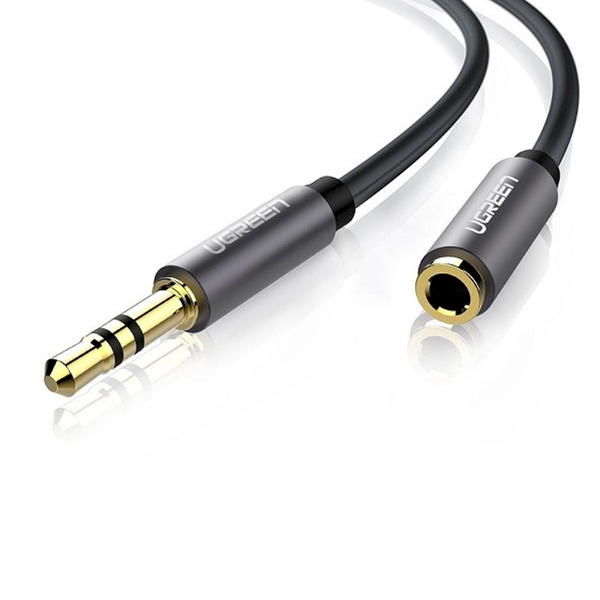 UGREEN AV118 AUX jack audio extender 3.5 mm, 2m (black)