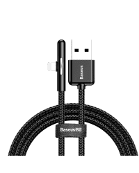 Baseus Mobile Game Elbow Cable USB Lightning with Nylon Braid 2.4A 1m black (CAL7C-A01)