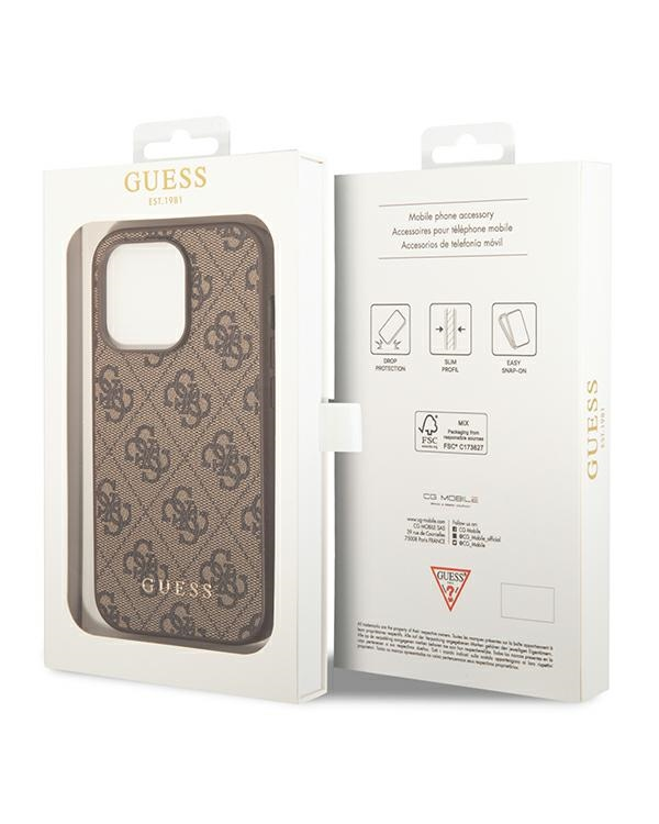 Чехол Guess GUHCP14LG4GFBR для iPhone 14 Pro 6,1" |коричневый