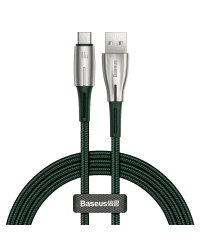 Baseus Water Drop USB - USB Typ C cable 66 W (11 V / 6 A) Huawei SuperCharge SCP 1 m green (CATSD-M06)