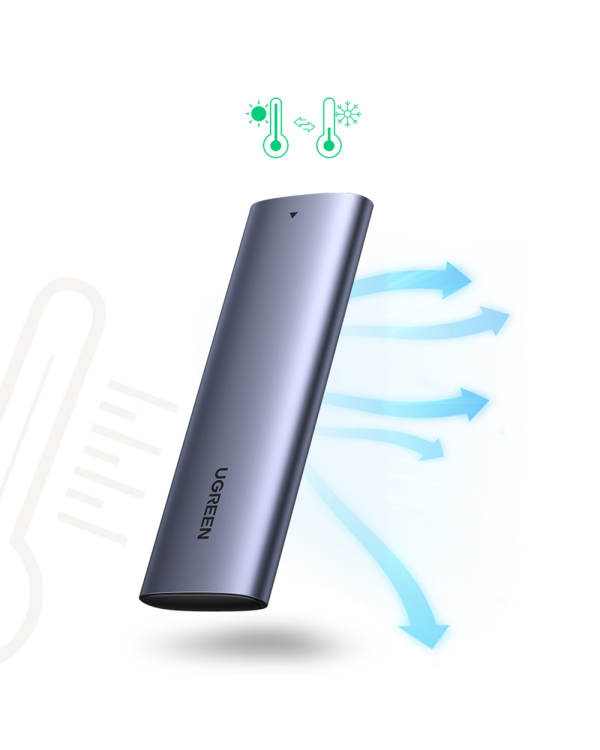 UGREEN CM400 M.2 B-Key Корпус для жестких дисков, NGFF, SATA (серый)