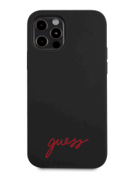 GUHCP12M40SILBK Guess Handscript Liquid Silicone Case for iPhone 12/12 Pro Black