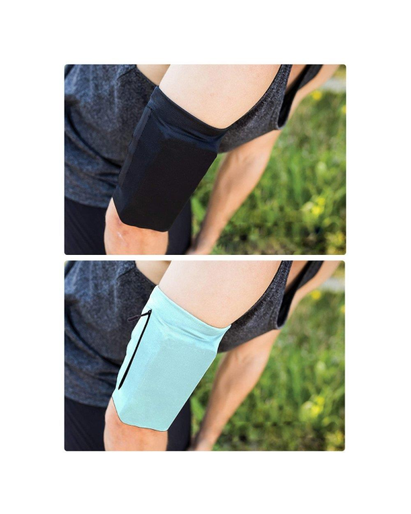 Elastic fabric armband armband for running fitness S black