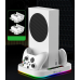 iPega XBS012S Multifunctional Charging and Cooling RGB Stand for Xbox Series S + 2pcs Batteries (Damaged Package)