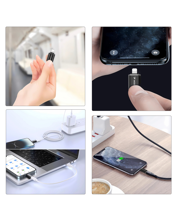 Wozinsky WALC-01 Переходник с Lightning на USB-C - черный