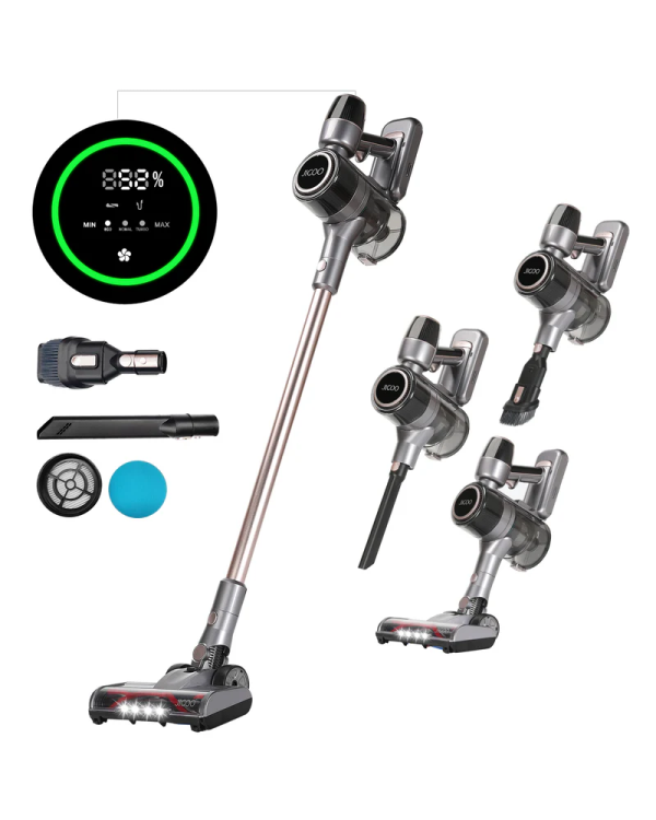 Аккумуляторный пылесос JIGOO C300 мощностью 400 Вт | 30 кПа | циклонный фильтр | сенсорный экран