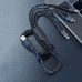Fast charging cable 120W 1m 3in1 USB - USB-C | microUSB | Lightning Dudao L22X - silver
