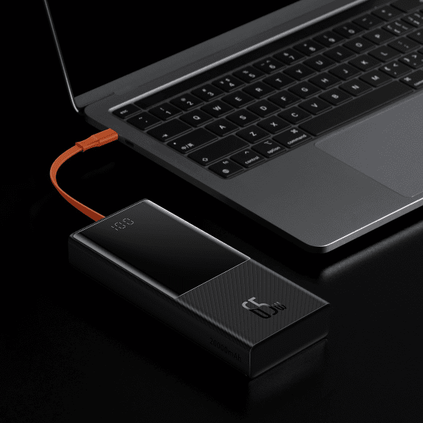 PowerBank Baseus 20000mAh, PD, 2xUSB + USB-C, USB-C cable, 65W