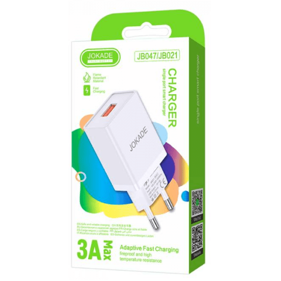 Зарядное устройство Jokade JB047 USB | 3A белый