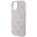Guess GUHCP15SG4GFPI iPhone 15 6.1" różowy|pink hard case 4G Metal Gold Logo