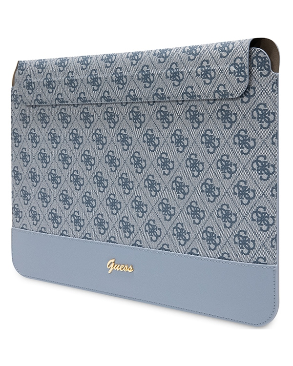 Guess Sleeve GUCS14PS4SGB 14" blue|blue 4G Stripe Metal Logo