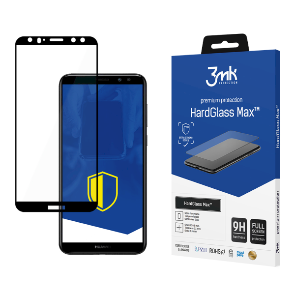 Обложка книги «Huawei Mate 10 Lite Black - 3mk HardGlass Max™ screen protector»