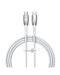 USB-C cable for USB-C Baseus Glimmer Series, 100W, 1m (White)